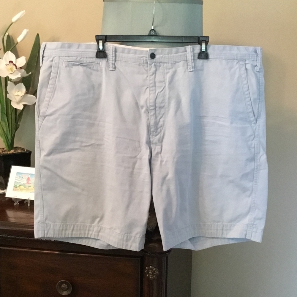 Men’s-EUC-Polo by Ralph Lauren Flat-Front Powder Blue Denim Twill Shorts